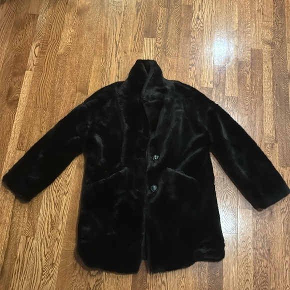 Zara Women’s Black Fluffy Jacket Size XS